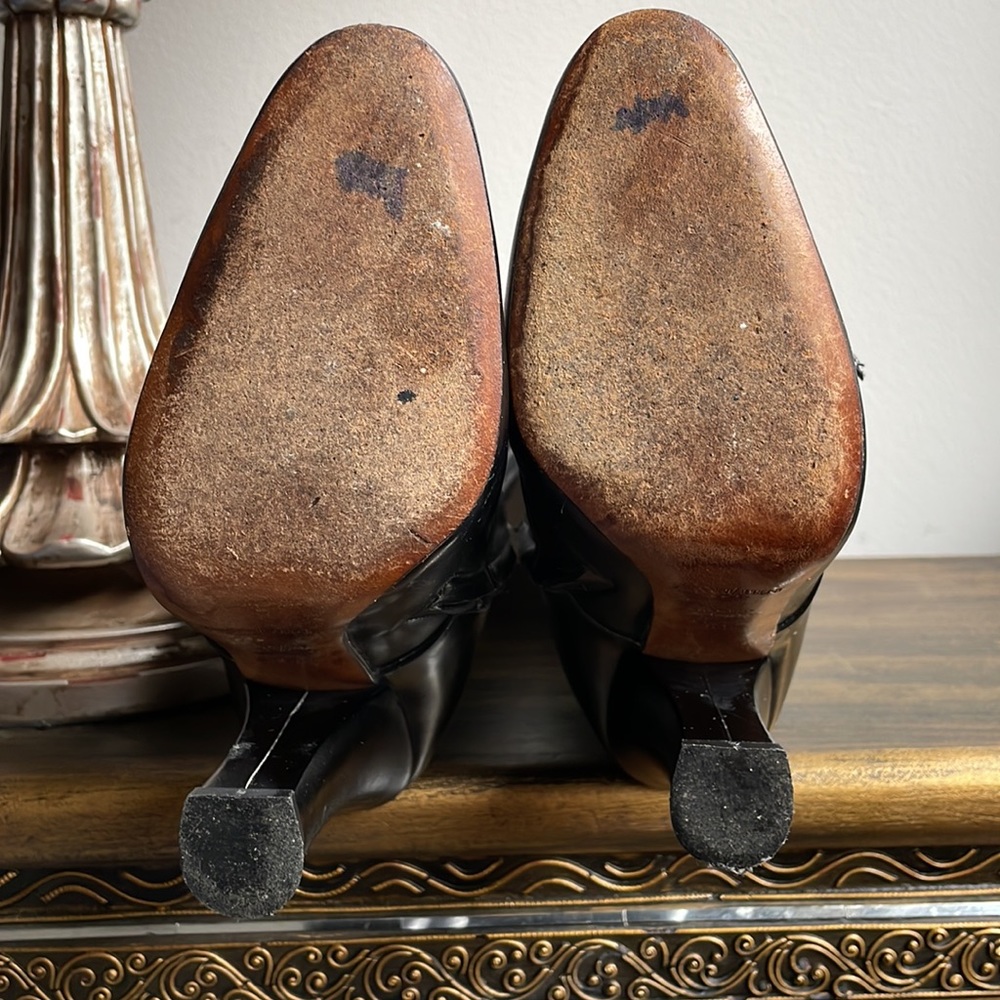 Yves Saint Laurent Black Leather Boots 36.5 approx. 6 - Picture 7 of 11